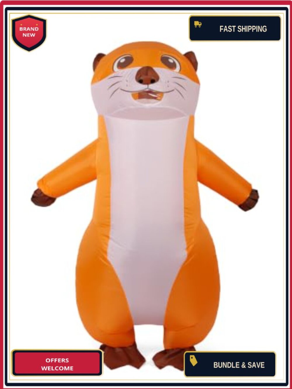 Inflatable Sea Otter Costume Adult Animal Halloween Christmas Cosplay